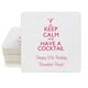 Keep Calm and Have a Cocktail Square Coasters Image 1 of 4